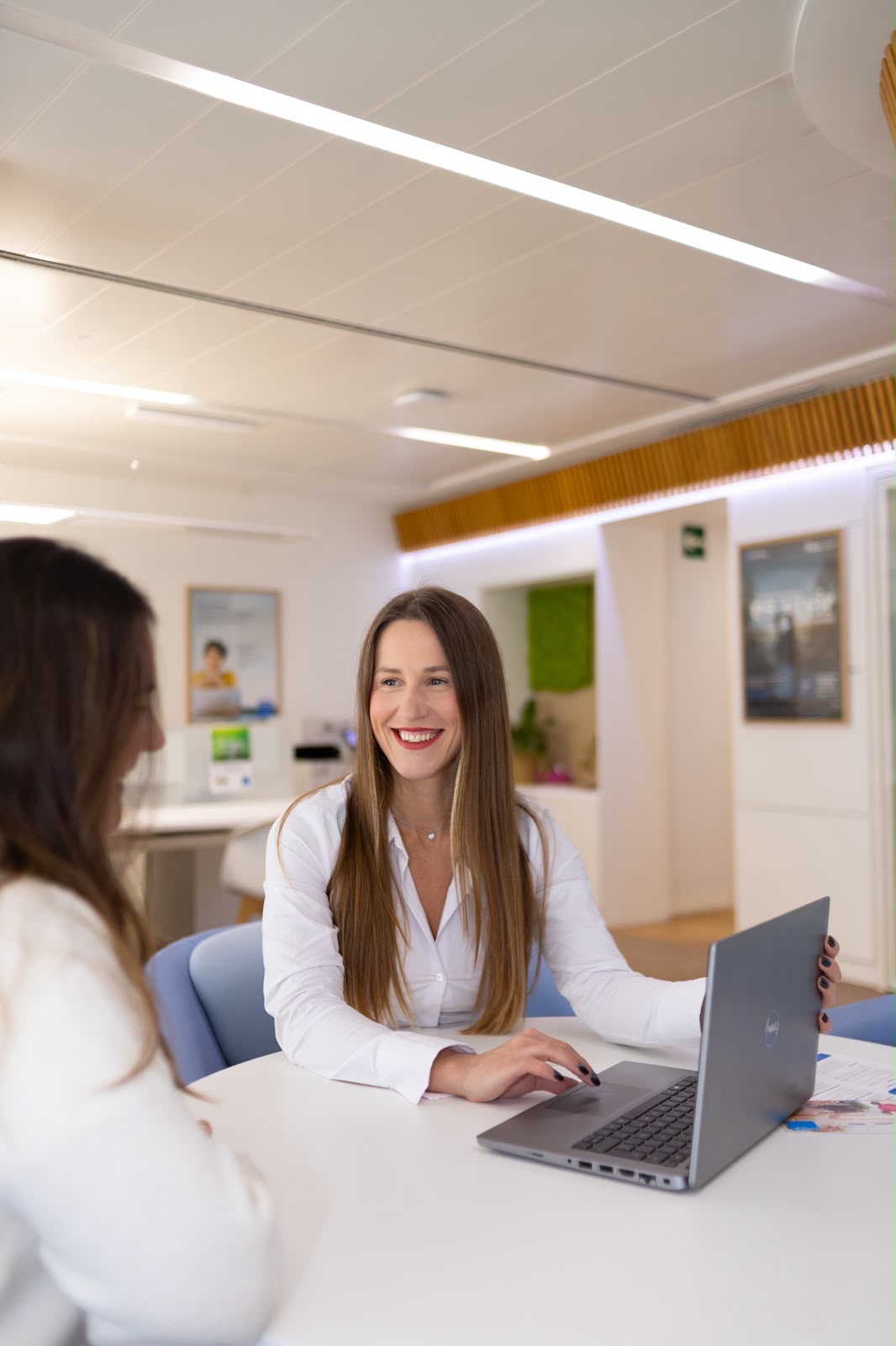 Yana Sokosyuk at the Sanitas office